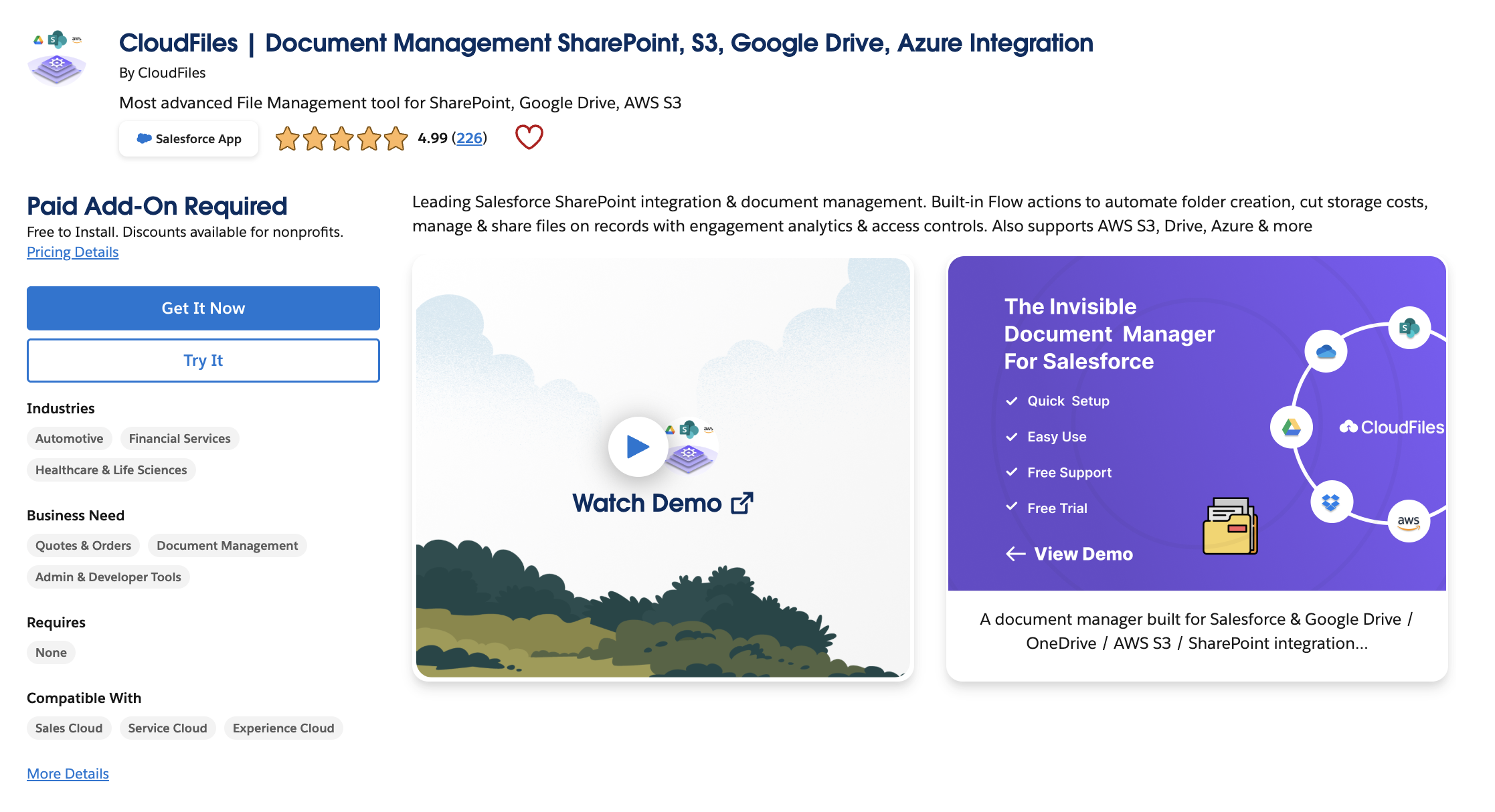 CloudFiles Document Management AgentExchange/AppExchange Listing