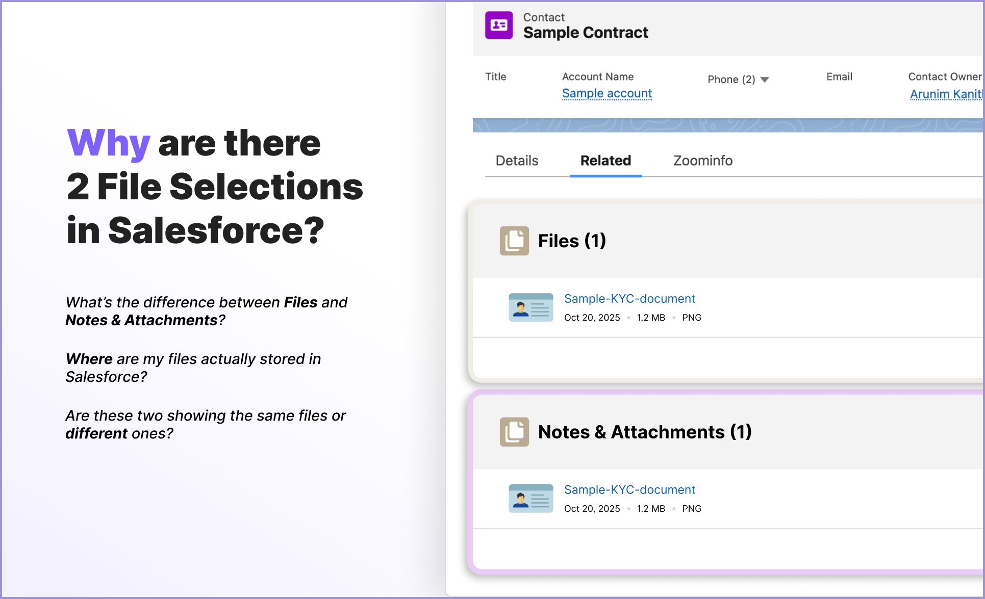 why there are 2 files widgets on Salesforce record page