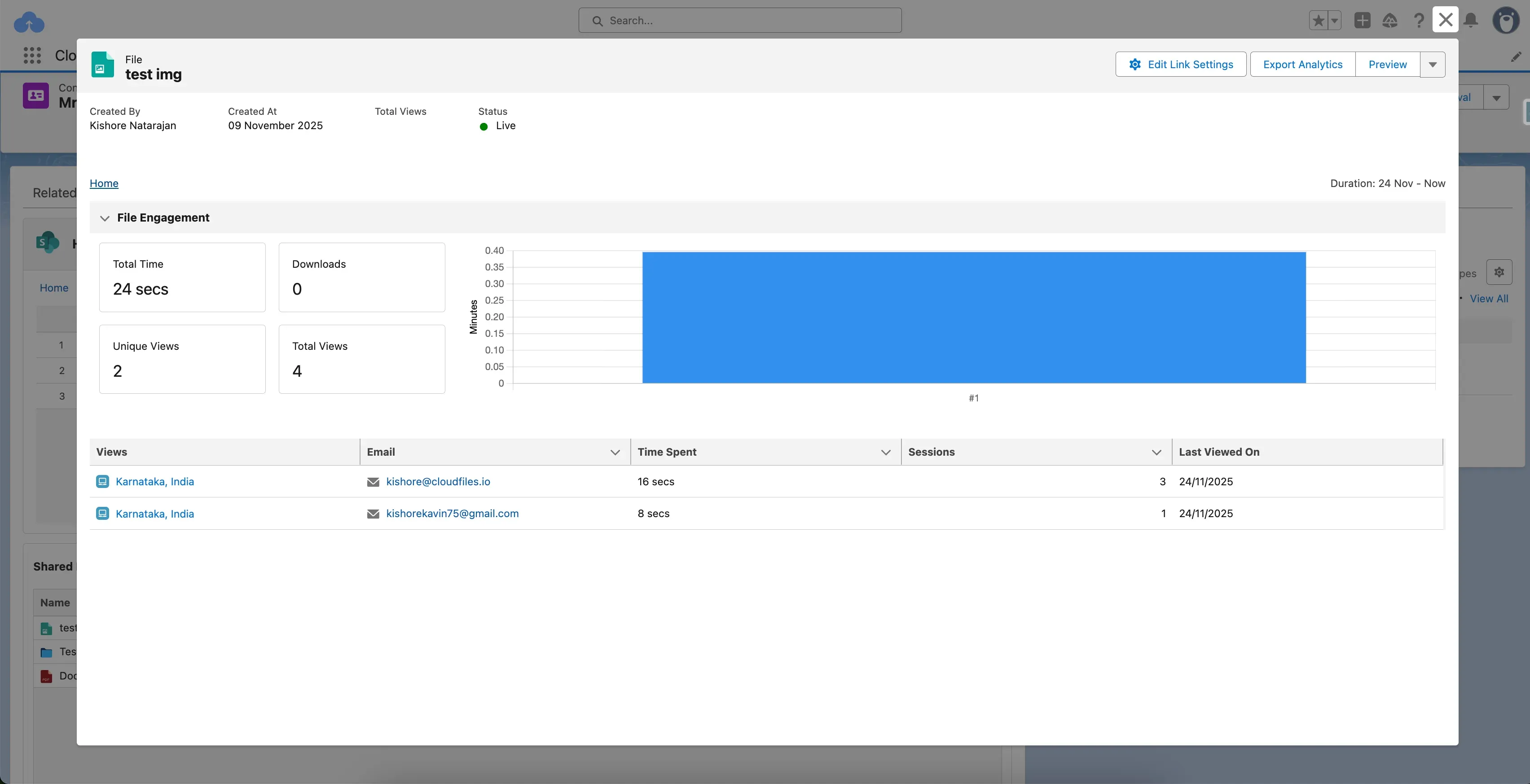 Link Analytics Salesforce