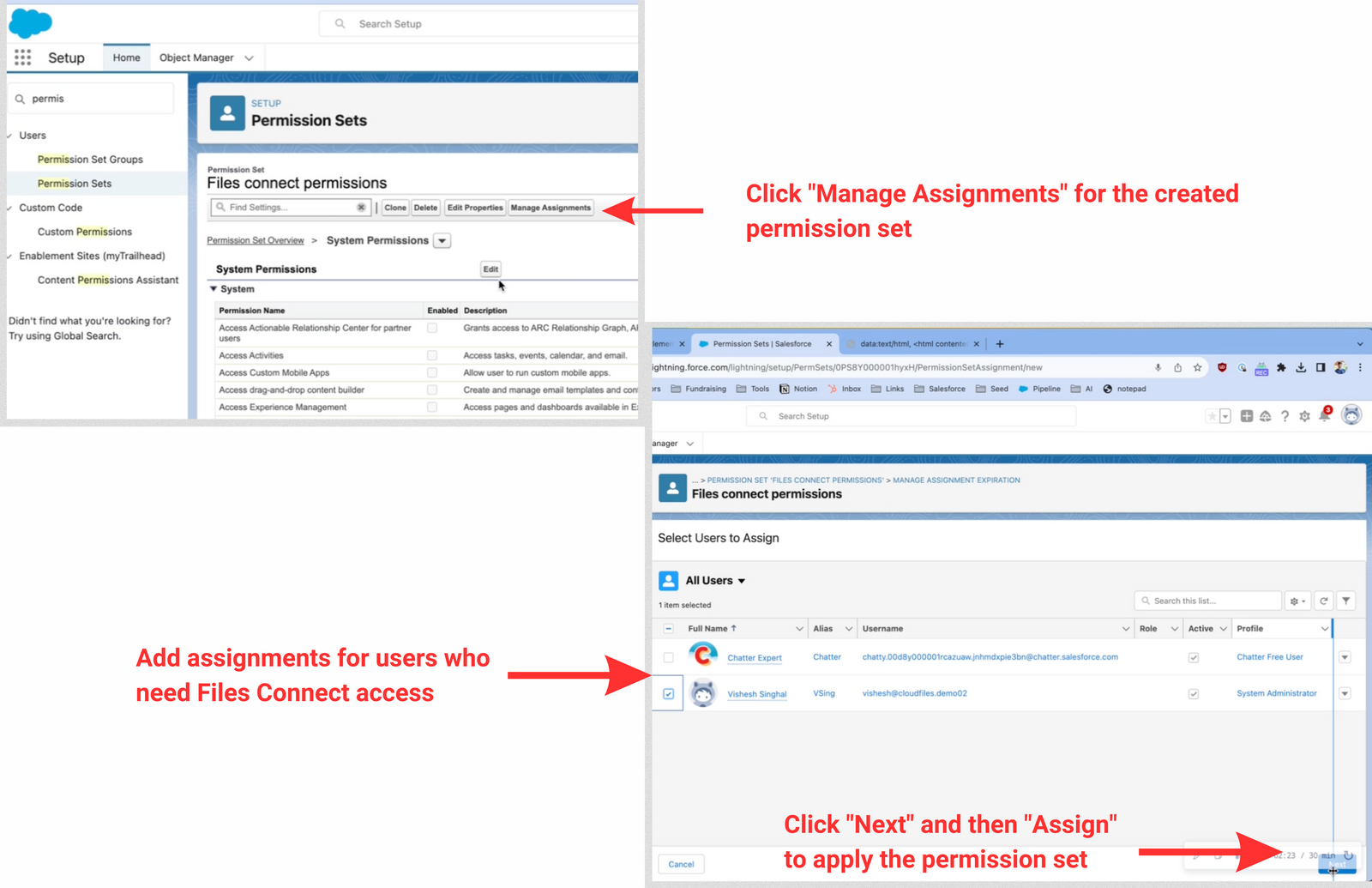 Step 2- Configure Permissions Set - assign the permission set 