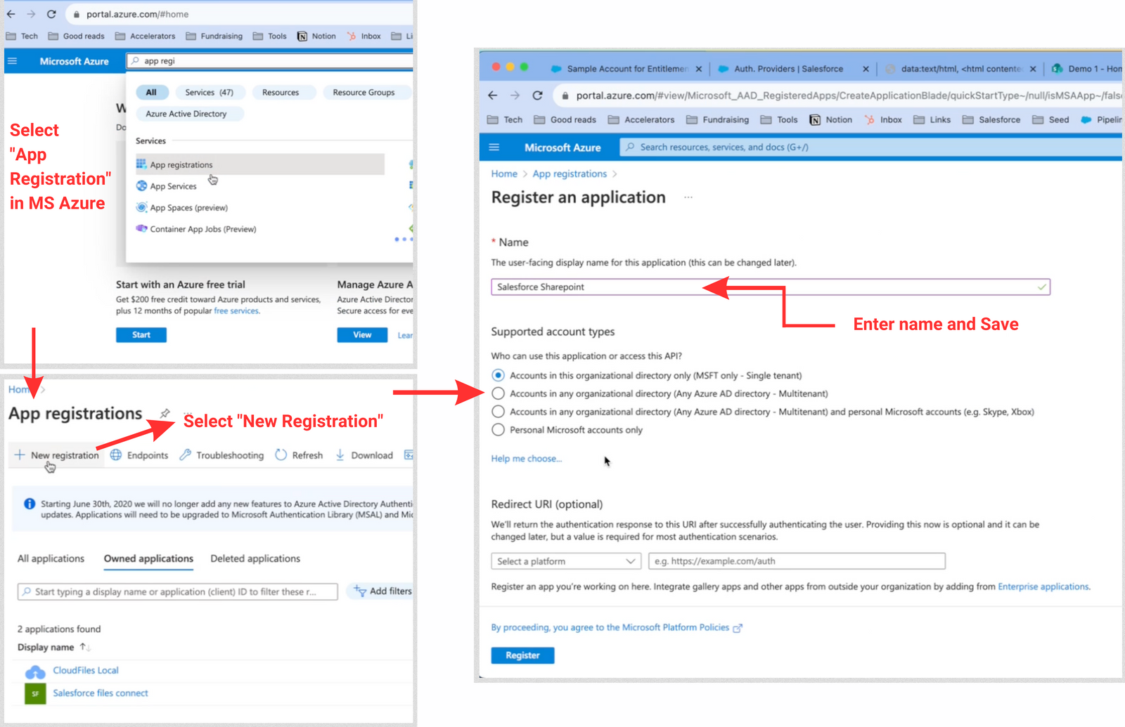 Step 4 - Creating a new application