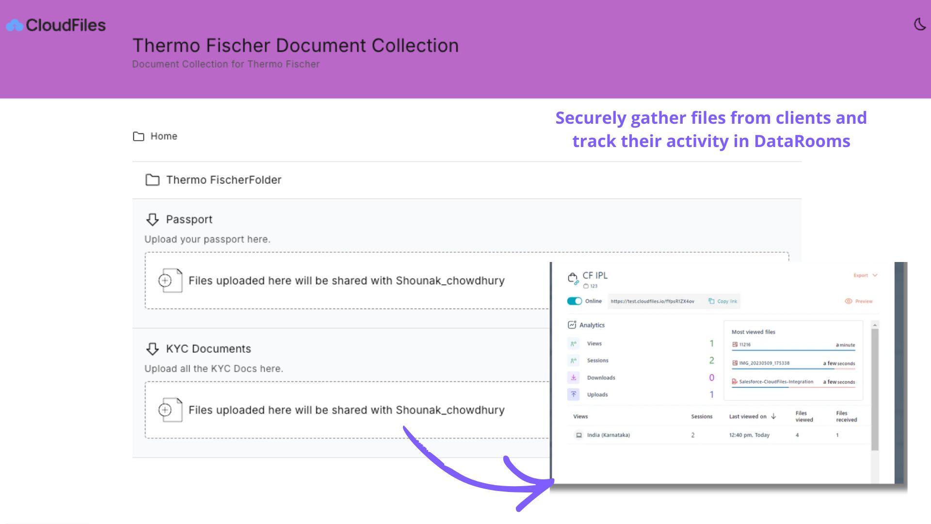 Full external file-sharing workflow