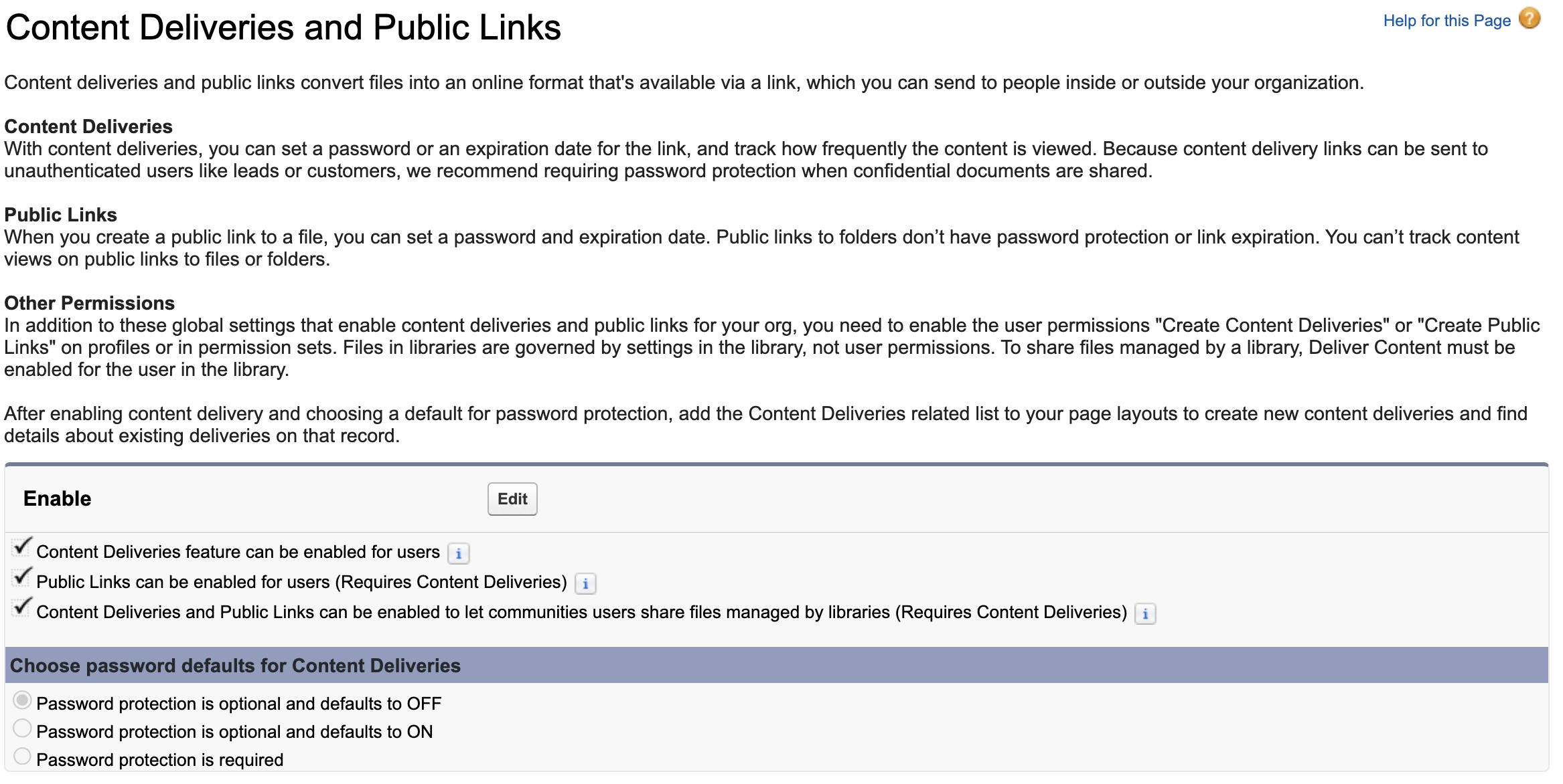 content deliveries and public links 