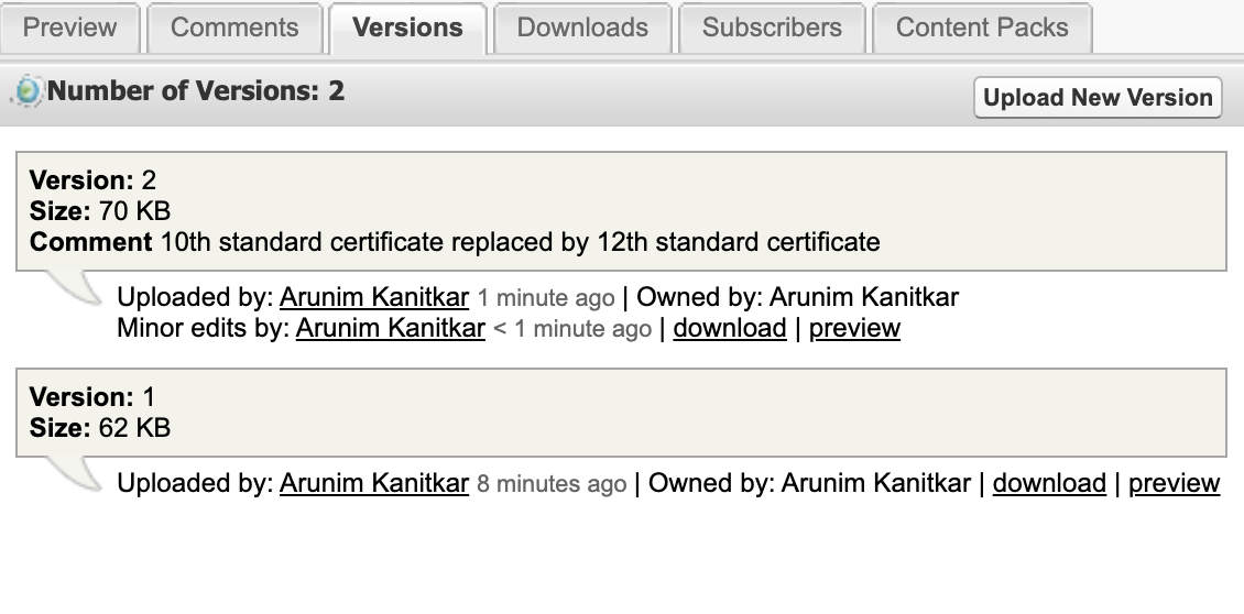 versioning