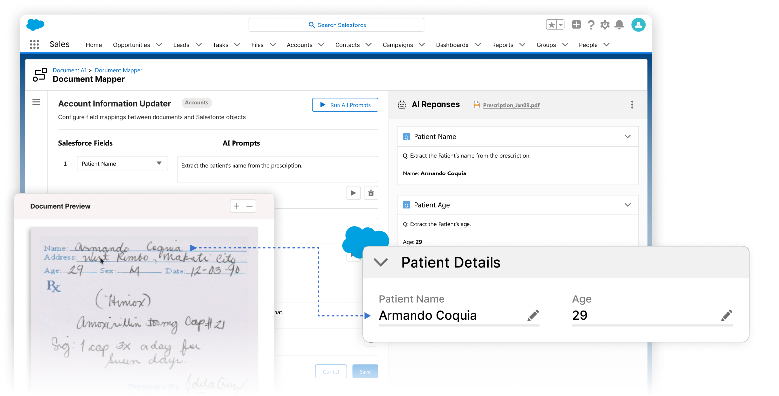 CloudFiles Document AI mapper inside Salesforce