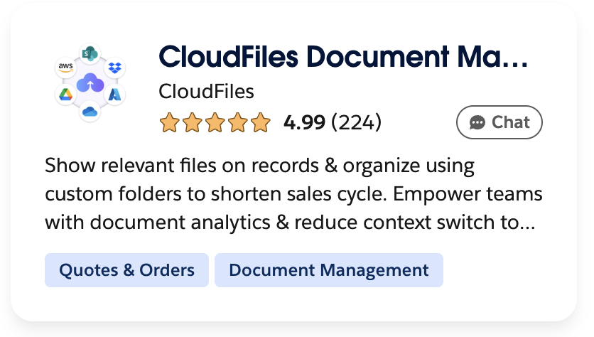 CloudFiles Document Management on Salesforce AppExchange